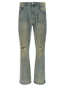 PURPLE BRAND Dirty Fade Rip Boot Jeans Blue