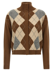 Max Mara Studio Pacche Cardigan Brown