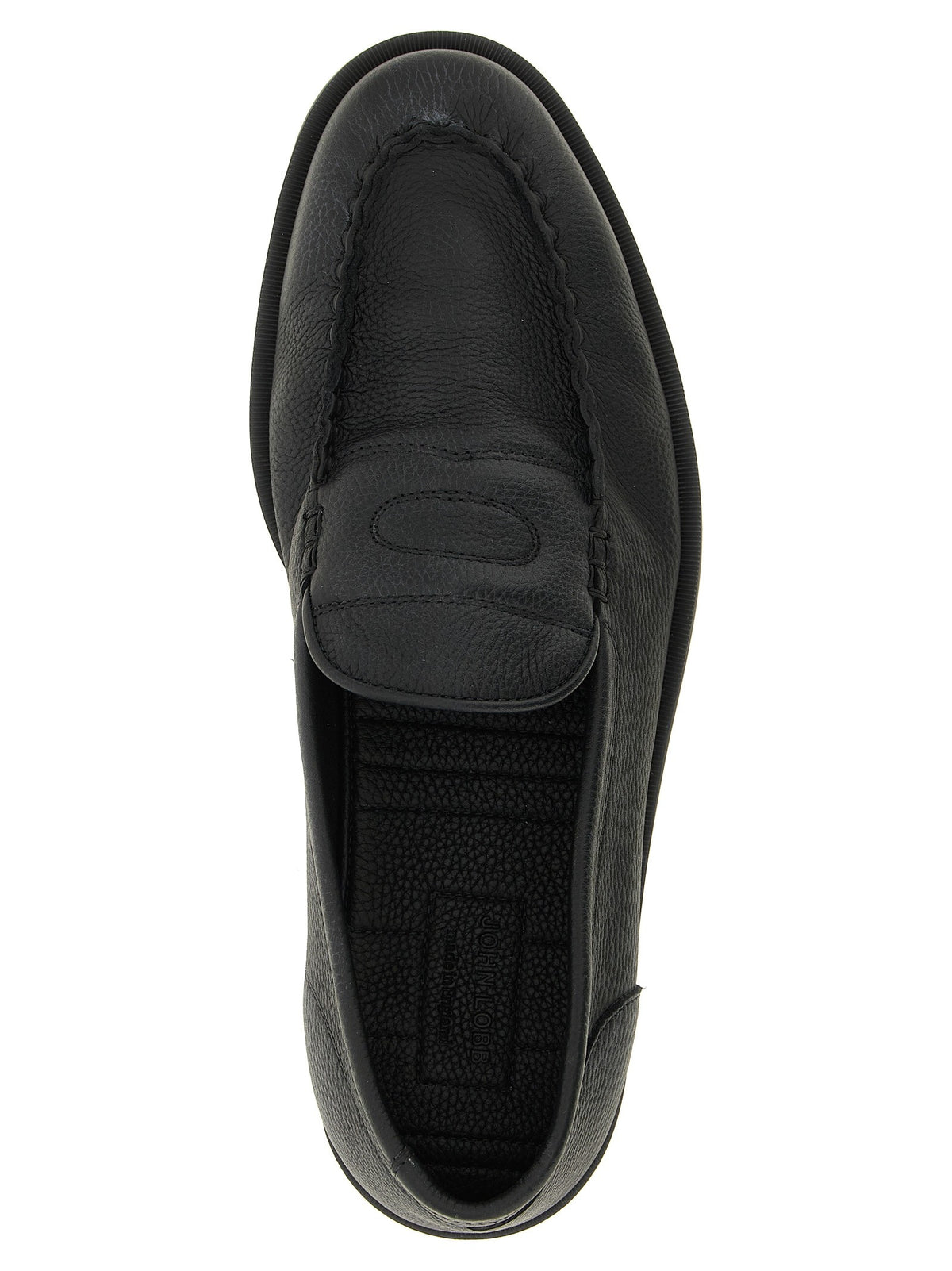 John Lobb Pace Light Grain Loafers Black