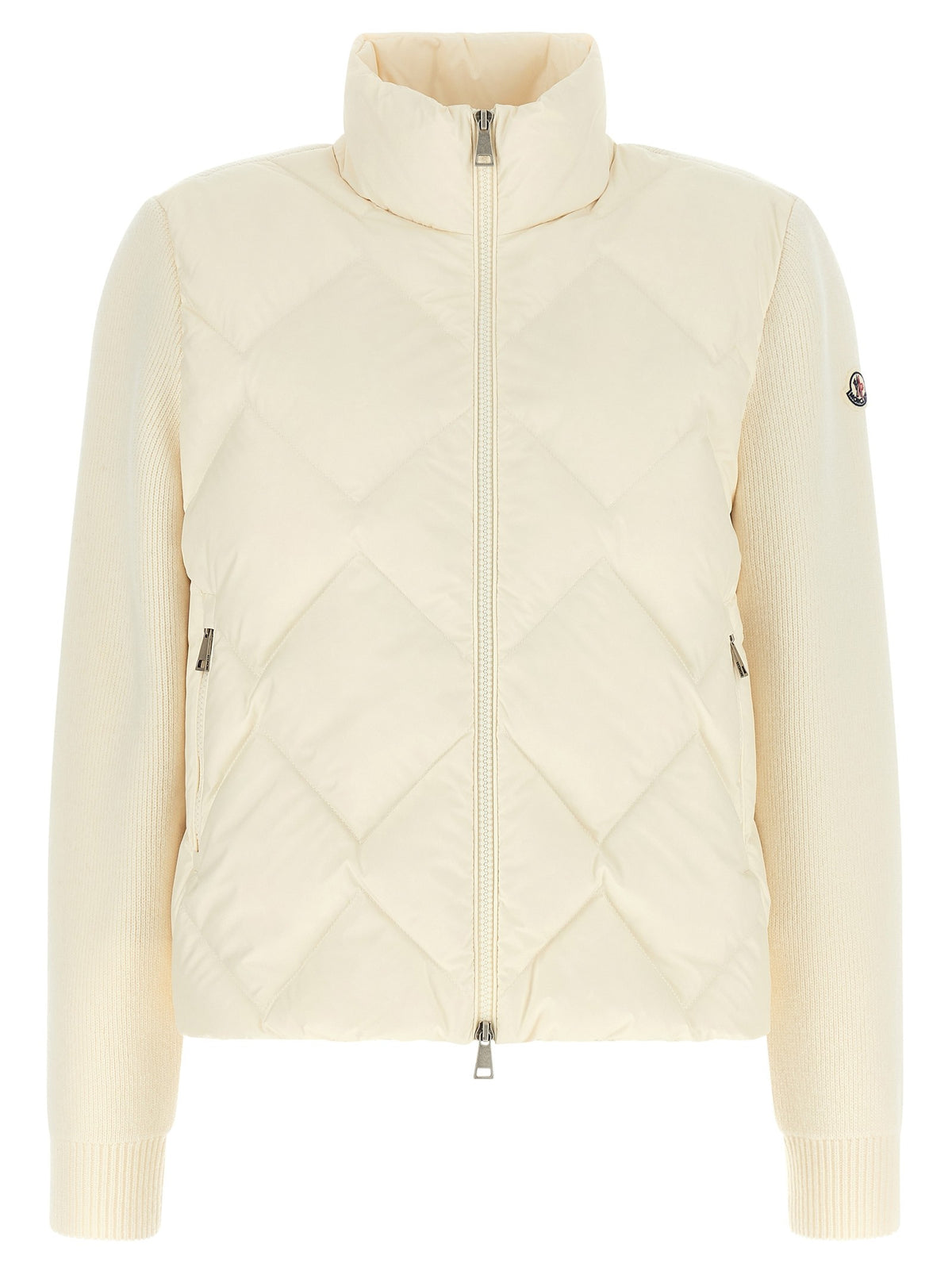 Moncler Padded Cardigan White