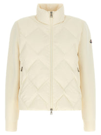 Moncler Padded Cardigan White