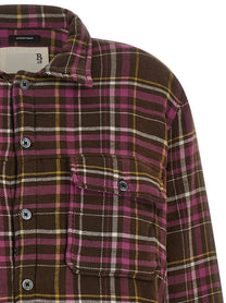 R13 Padded Crop Overshirt Brown