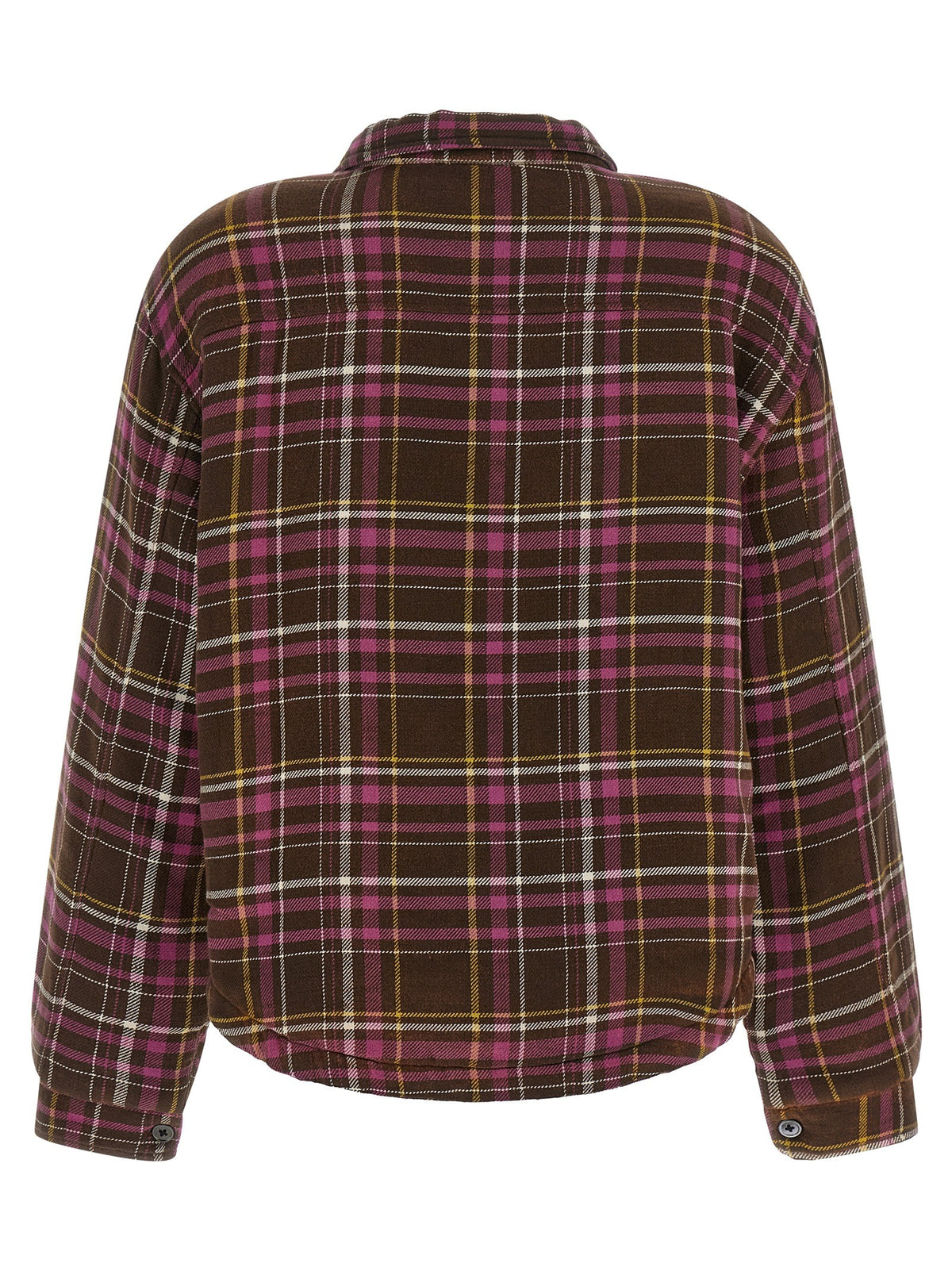 R13 Padded Crop Overshirt Brown