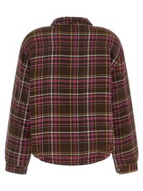 R13 Padded Crop Overshirt Brown