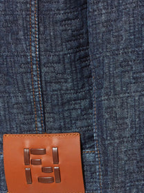 Fendi Women's FF Denim Bolero Jacket Blue