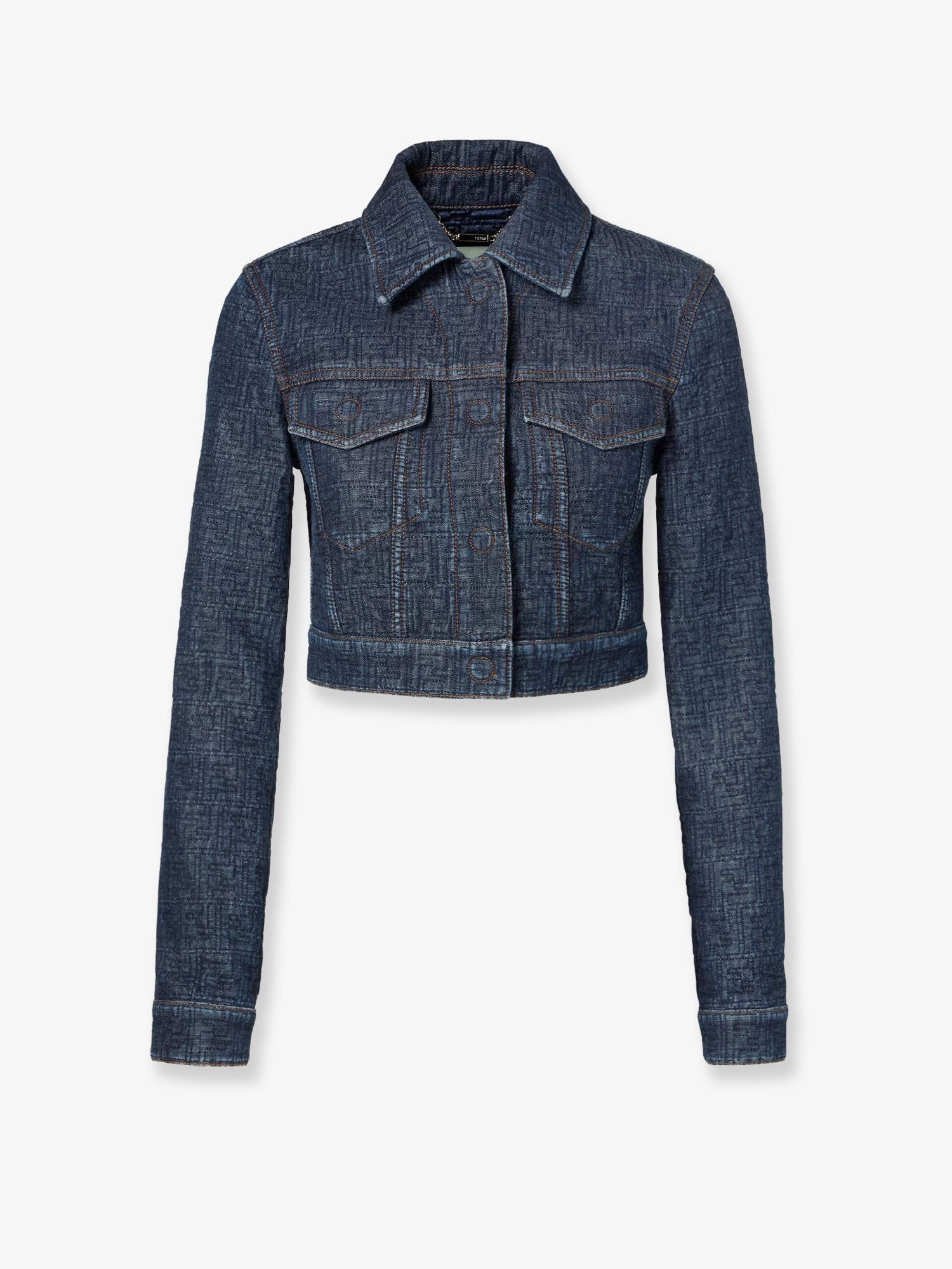Fendi Women's FF Denim Bolero Jacket Blue
