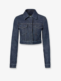 Fendi Women's FF Denim Bolero Jacket Blue