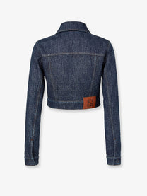 Fendi Women's FF Denim Bolero Jacket Blue