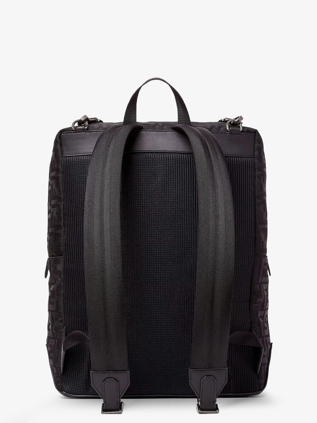 Fendi Men's Padded FF Nylon Fendi Lui Backpack Black