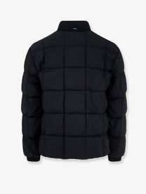 Massimo Osti Men's Padded Nylon Bomber Jacket Black