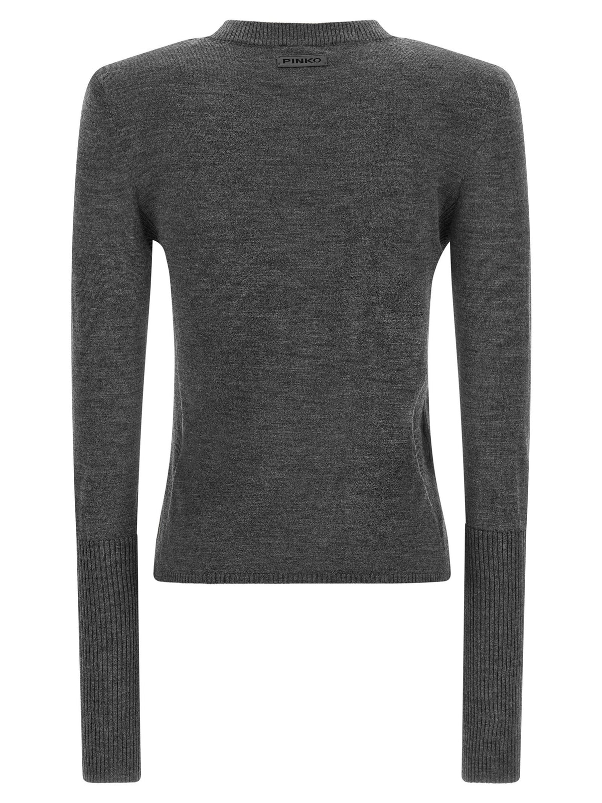 Pinko Padded Shoulder Sweater Grey