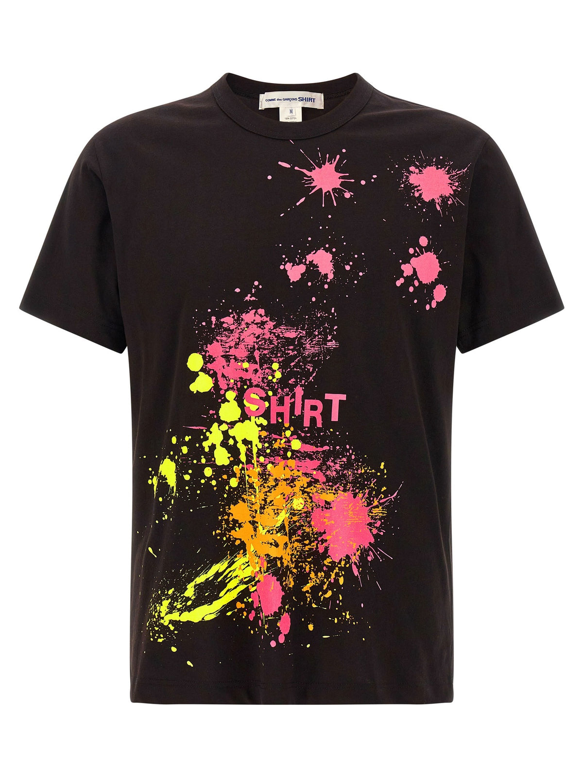 Comme Des Garcons Shirt Paint Splash Shirt Black