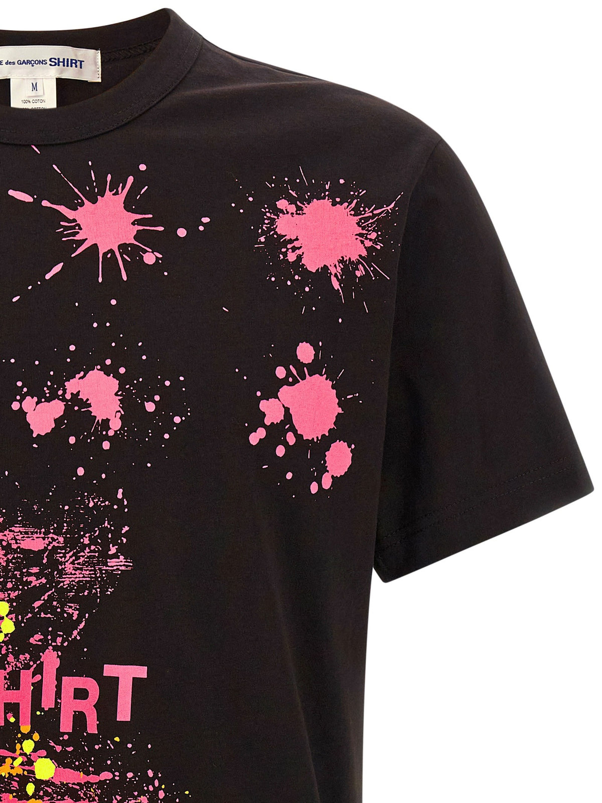 Comme Des Garcons Shirt Paint Splash Shirt Black