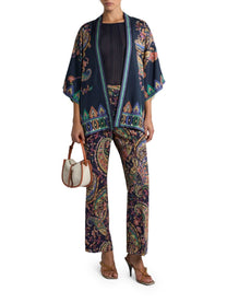 ETRO Women's Paisley Foliage Bootcut Pants Multicolor, view 2
