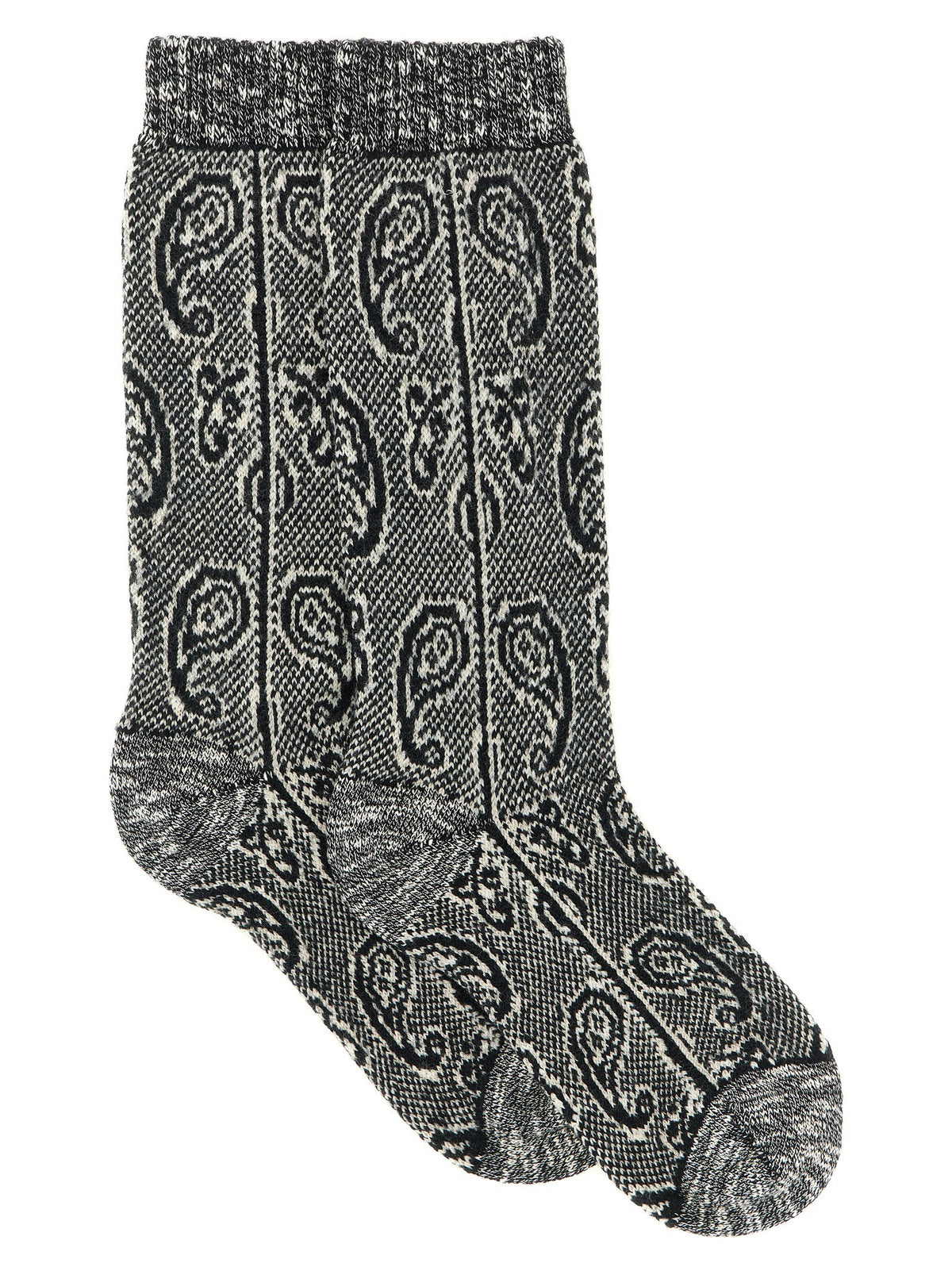 Dries Van Noten Paisley Jacquard Socks White
