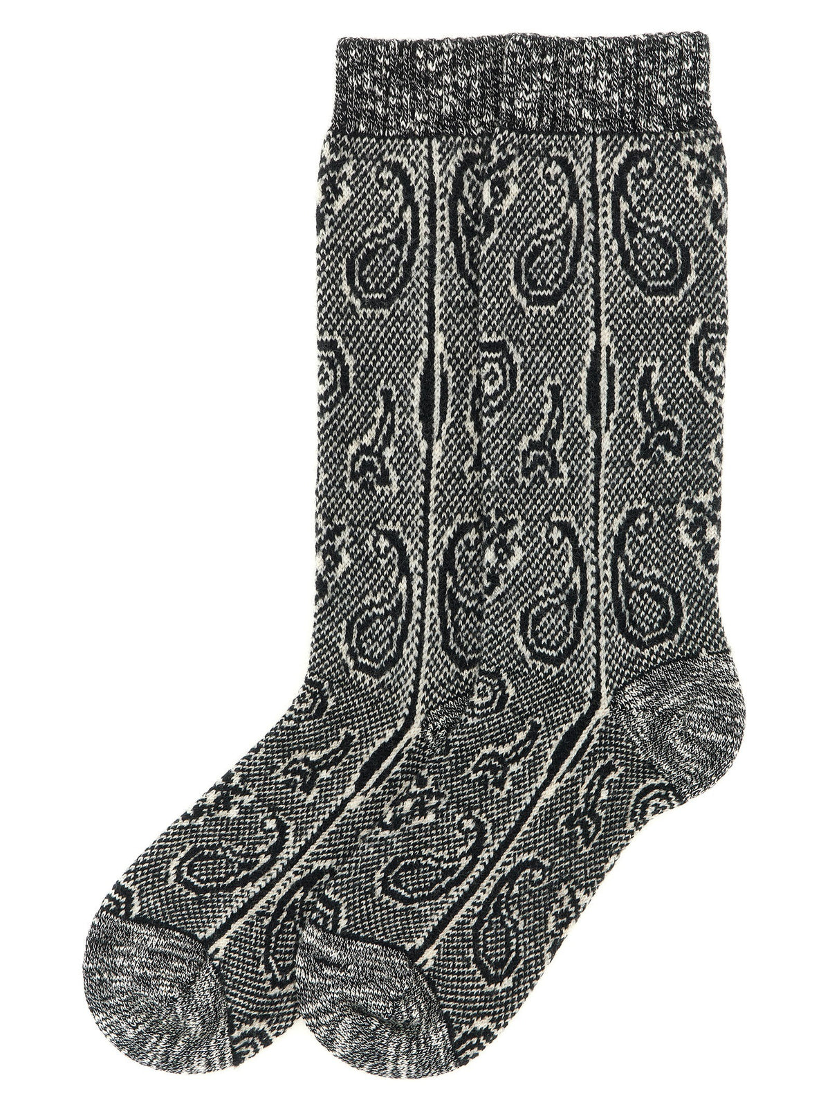 Dries Van Noten Paisley Jacquard Socks White
