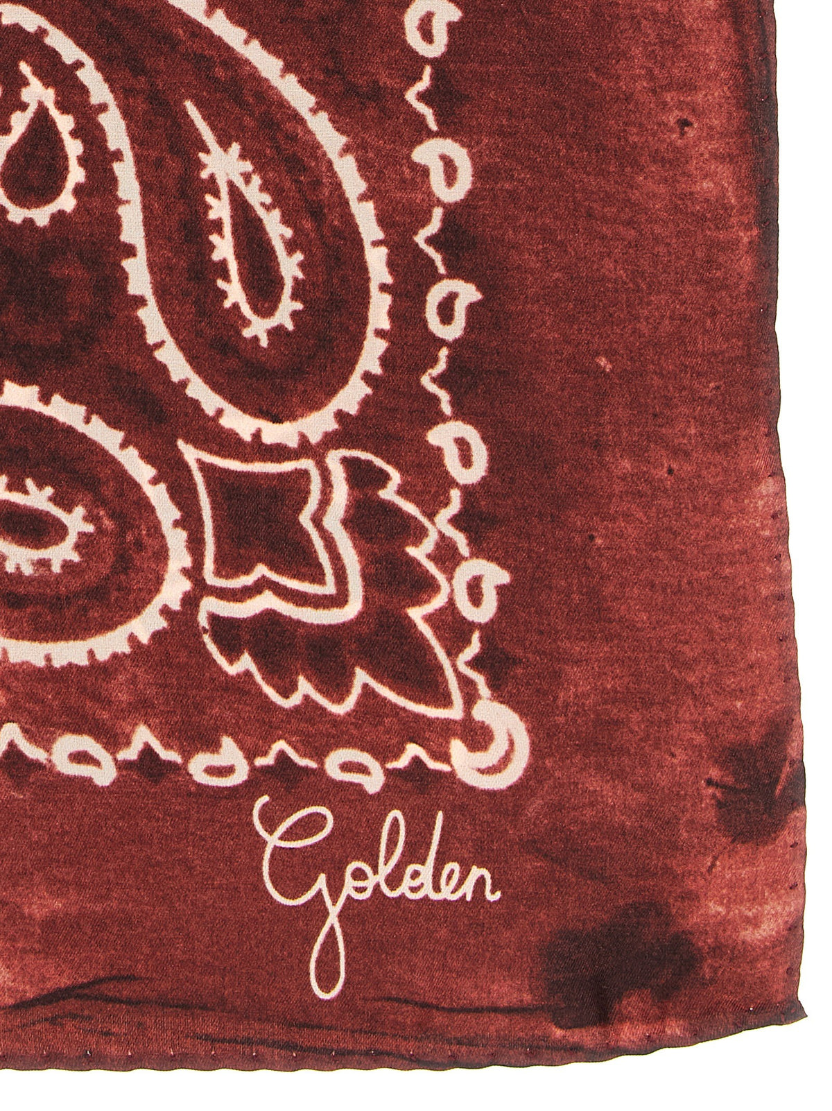 Golden Goose Paisley Scarf Red