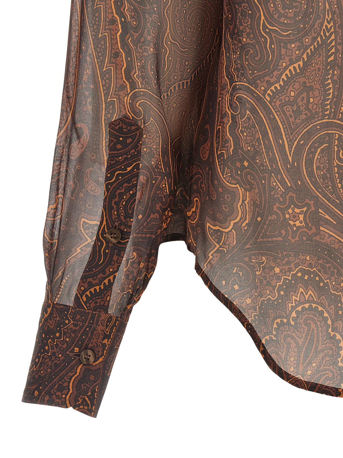 ETRO Paisley Silk Shirt Brown, view 4
