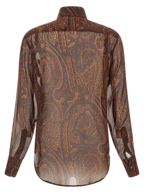 ETRO Paisley Silk Shirt Brown, view 2