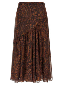 ETRO Paisley Skirt Brown