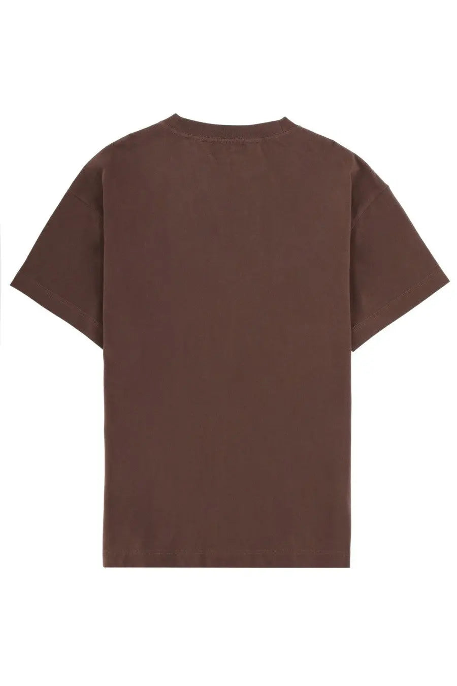 Palm Angels men’s brown plain cotton t shirt with a relaxed fit and short sleeves