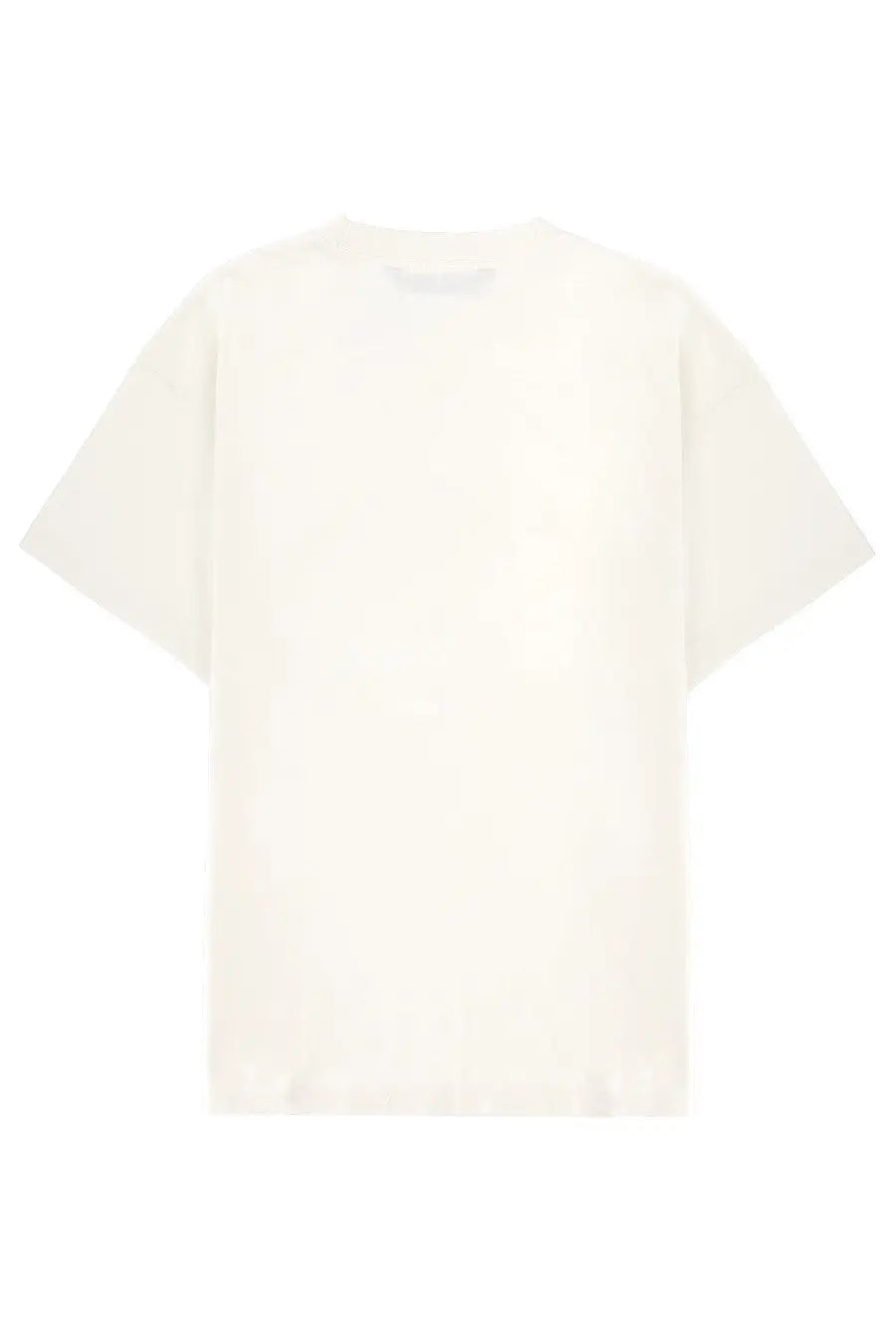 Palm Angels men’s shirt bear white minimal off-white cotton t-shirt with relaxed fit and subtle ribbed neckline