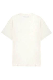 Palm Angels men’s shirt bear white minimal off-white cotton t-shirt with relaxed fit and subtle ribbed neckline