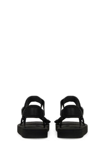 Black Palm Angels men’s platform sandals with sleek minimalist design and adjustable straps