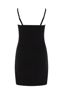 Palm Angels women’s abito Milan LA con black black spaghetti strap mini dress with a sleek form-fitting silhouette