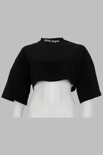 Palm Angels Women's Shirt Cropped Con Black