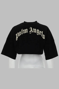 Palm Angels Women's Shirt Cropped Con Black