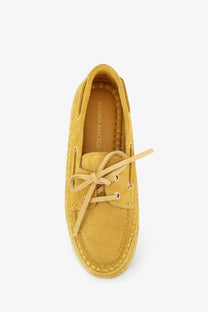 Paloma Barcelo' Women's Penelope Suede and Raffia Loafers Yellow