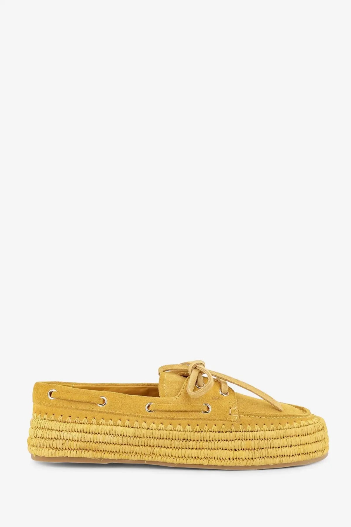 Paloma Barcelo' Women's Penelope Suede and Raffia Loafers Yellow