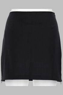Paloma Wool women’s gonna lumieti grey sleek mini skirt with subtle textured fabric and side zipper details