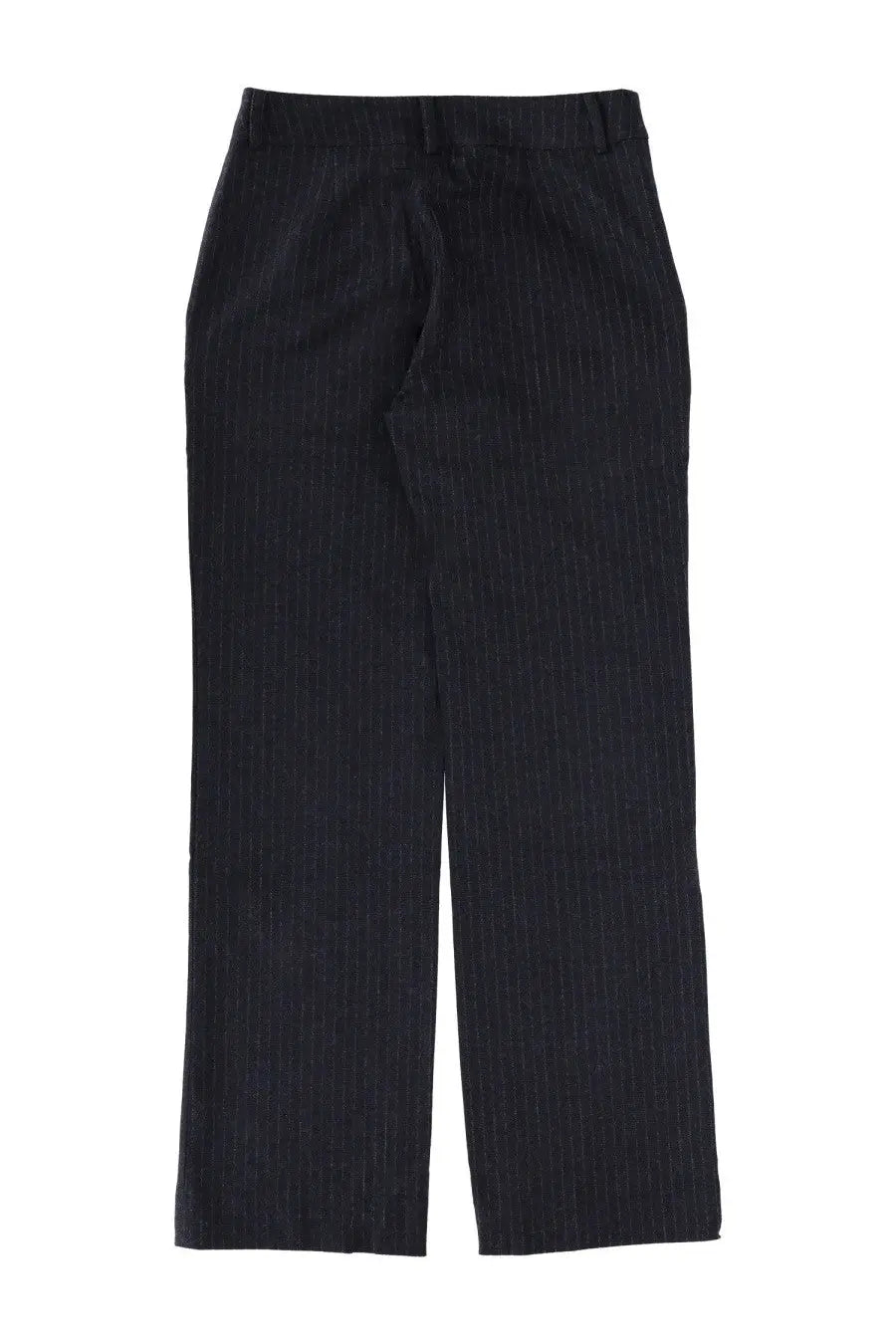 Black pinstripe paloma wool women’s trousers with straight-leg cut in blue fabric for stylish casual wear