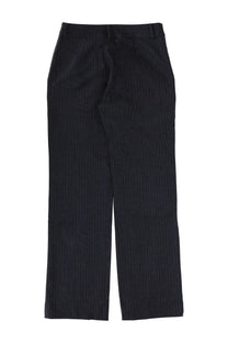 Black pinstripe paloma wool women’s trousers with straight-leg cut in blue fabric for stylish casual wear