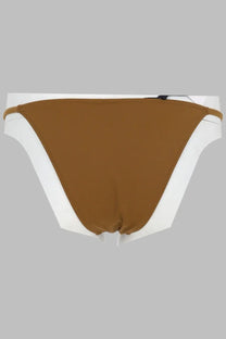 Paloma wool women’s slip bikini bottom in sharpie brown with thin matching straps and a smooth seamless design