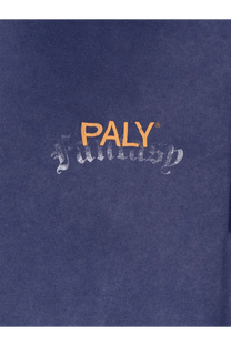 Navy blue palay hoodie with orange and white embroidered logo made from core cotton for men’s casual wear
