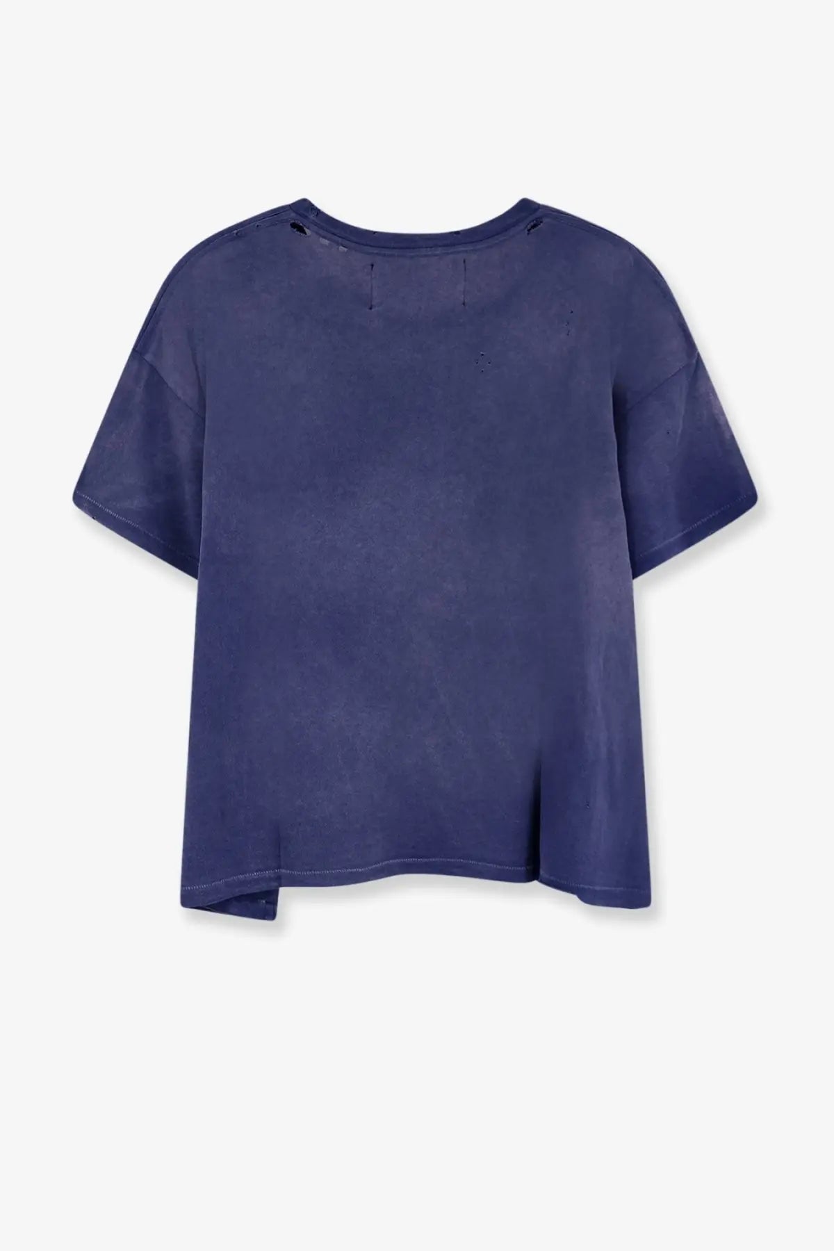 A navy blue slightly distressed cotton t-shirt with a relaxed fit from Paly mens core cotton shirt blue collection
