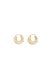 Panconesi women’s orecchini blow up huggies gold gold-toned hoop earrings with sleek minimalist design and smooth edges