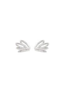 Panconesi women’s orecchini orbit helix silver minimalist ear cuffs with delicate layered overlapping wing design