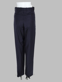 Givenchy Women's Pantalone Righe Con Doppia Piega in Lana Blue