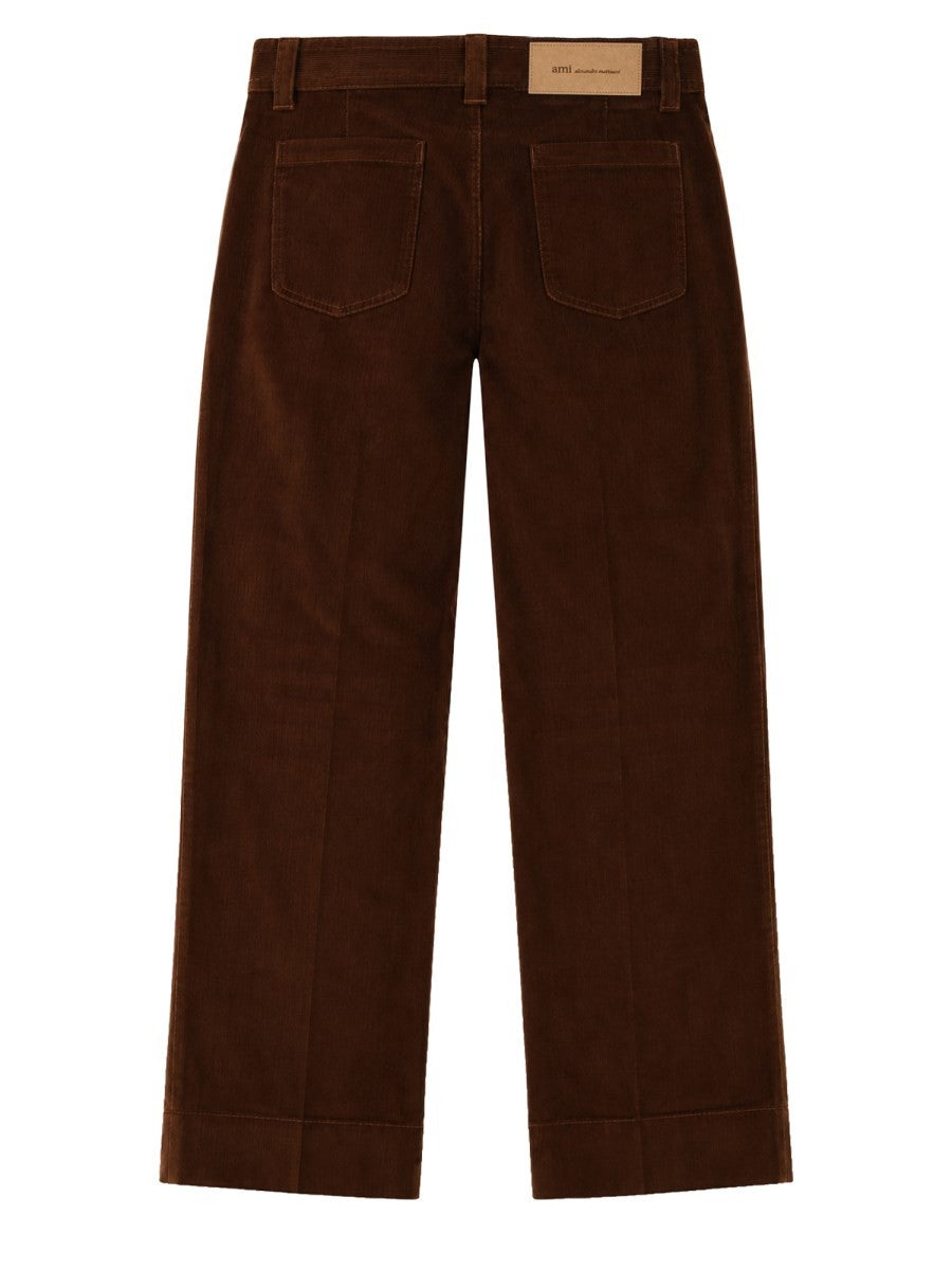 Ami Paris Men's Cotton Baggy Trousers Brown, view 2