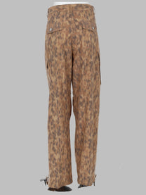 Ganni Women's Pantalone Cargo in Cotone Stampato Beige