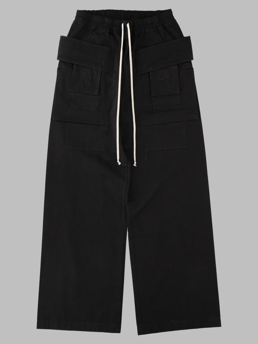DRKSHDW Men's Cotton Cargo Sweatshirt Trousers Black