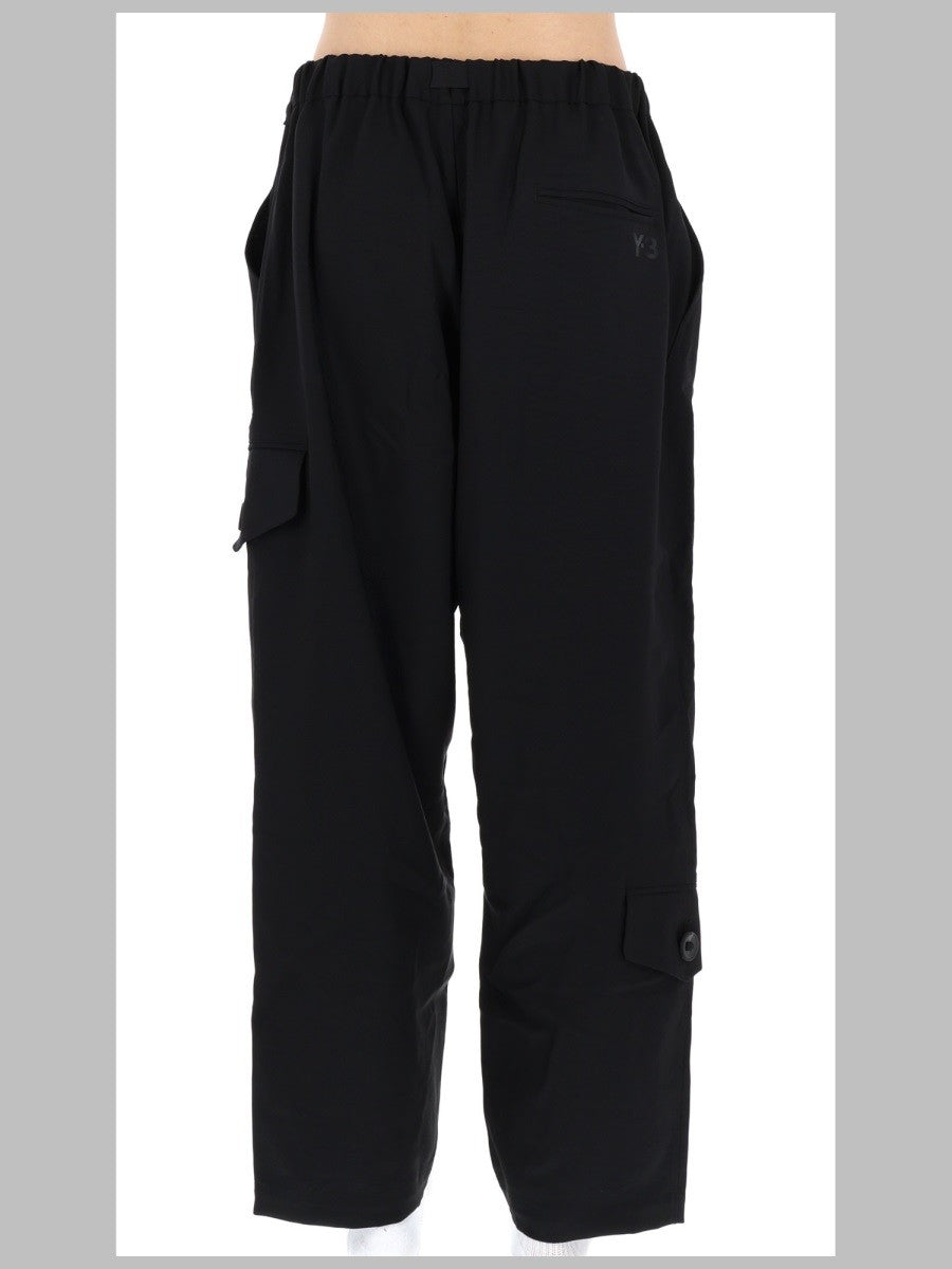 Y-3 Men's Pantalone Cargo in Tessuto Tecnico Black