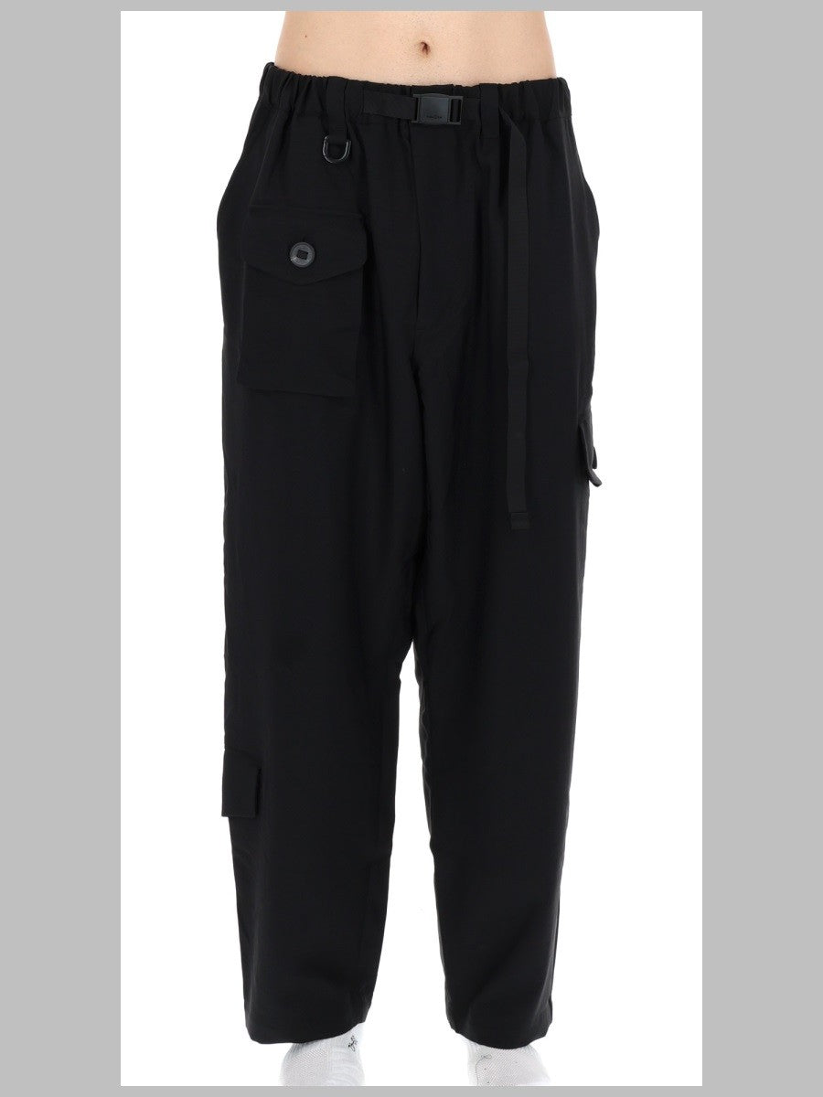 Y-3 Men's Pantalone Cargo in Tessuto Tecnico Black