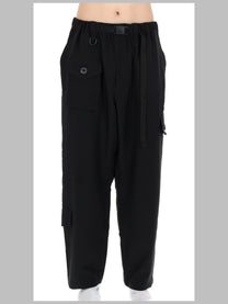 Y-3 Men's Pantalone Cargo in Tessuto Tecnico Black