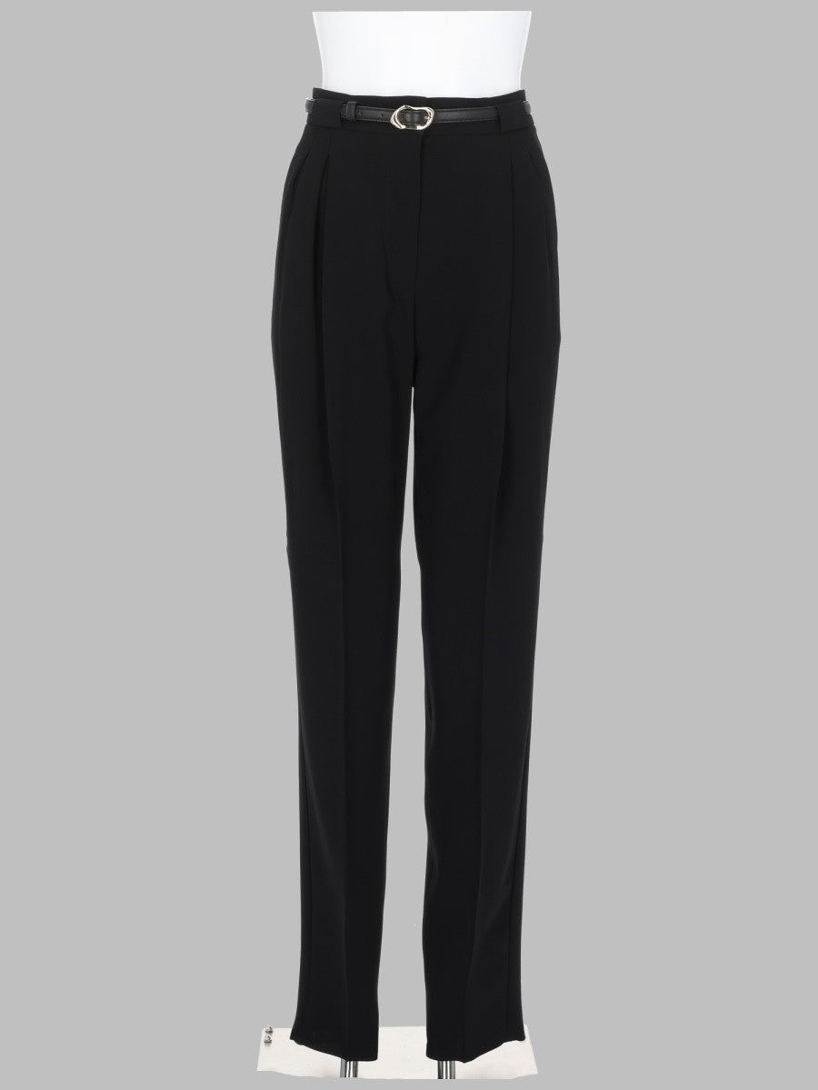 Max Mara Studio Women's Pantalone Carrot in Cady Tecnico Black
