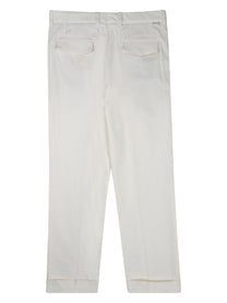 Paolo Pecora Milano Men's Pantalone Chino Relaxed Fit White